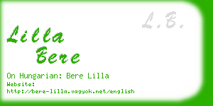 lilla bere business card